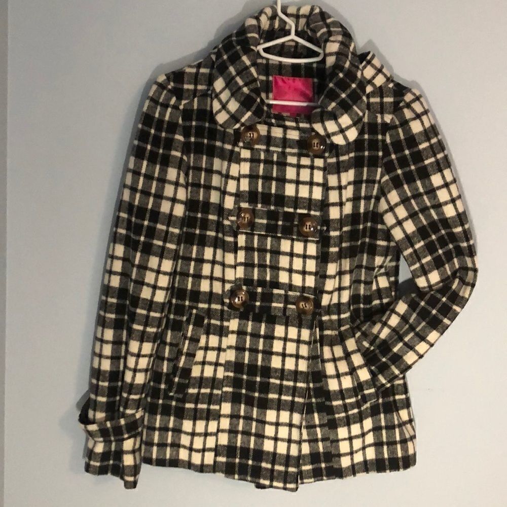 Pink Envelope Med Button Up Jacket w/Hood